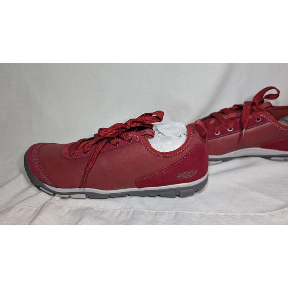 Keen Womens Hush Lea CNX Suede Leather Lace Up Sneakers Sz 8.5 Bike Red - Picture 1 of 8